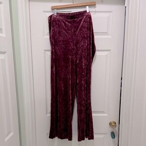 Modcloth Velvet Maroon Trousers-2X